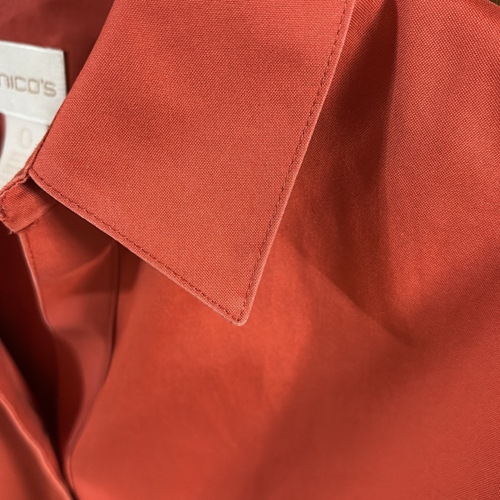 Chico's Button-Down Shirt in Rust - Picture 3 of 5